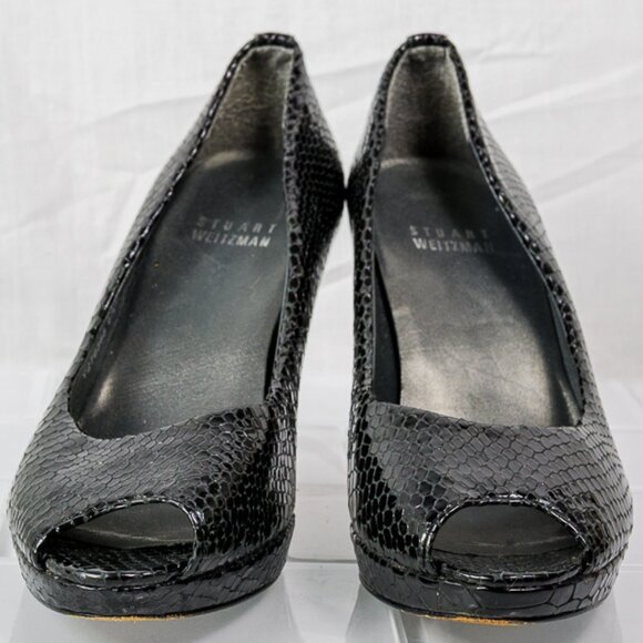 Stuart Weitzman 61/2 M, 3 in heel, reptile look Pump - Picture 1 of 6